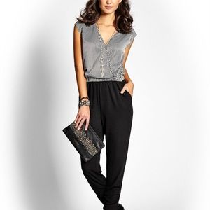 guess striped jumpsuit